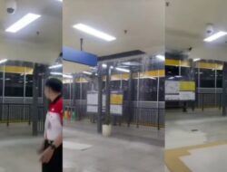 Atap Stasiun LRT Jabodebek Cawang Bocor Akibat Tingginya Curah Hujan