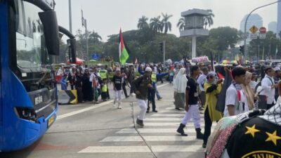 Meski Ada Munajat 212, Lalu Lintas Sekitar Monas Tetap Lancar