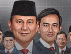 Prabowo-Gibran memimpin dengan 58,84%, diikuti AMIN 24,33%, dan Ganjar-Mahfud 16,83%