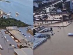 Banjir Melanda Porto Alegre Brasil, Pesawat Tenggelam dan Stadion Berubah Menjadi Kolam Renang