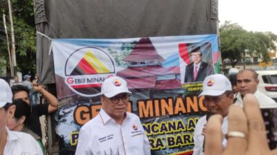 Gebu Minang Mengirimkan 9.000 Paket Sembako untuk Membantu Korban Bencana di Sumatera Barat