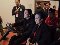 Puan Sopiri, Megawati, dan Ganjar Menggunakan Buggy Car dalam Rakernas V PDIP