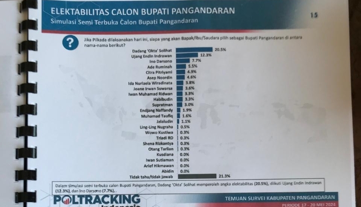 Dadang Solihat Menonjol di Poling Awal Pilkada 2024