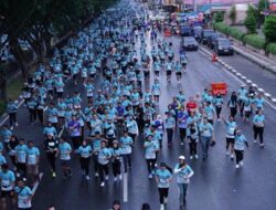 10 Ribu Peserta Riau Bhayangkara Run 2024 Membanjiri Jalan Sudirman Pekanbaru, Mirip Seperti Lautan Manusia