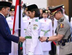 18 anggota Paskibraka melepas jilbab saat diresmikan oleh Presiden Jokowi di IKN