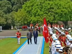 Momen Penyambutan Presiden Turki Erdogan di Istana Bogor