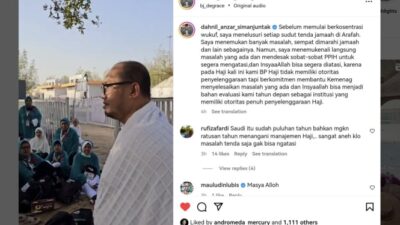 Wakil Kepala BP Haji Temukan Jemaah di Arafah yang Kelaparan